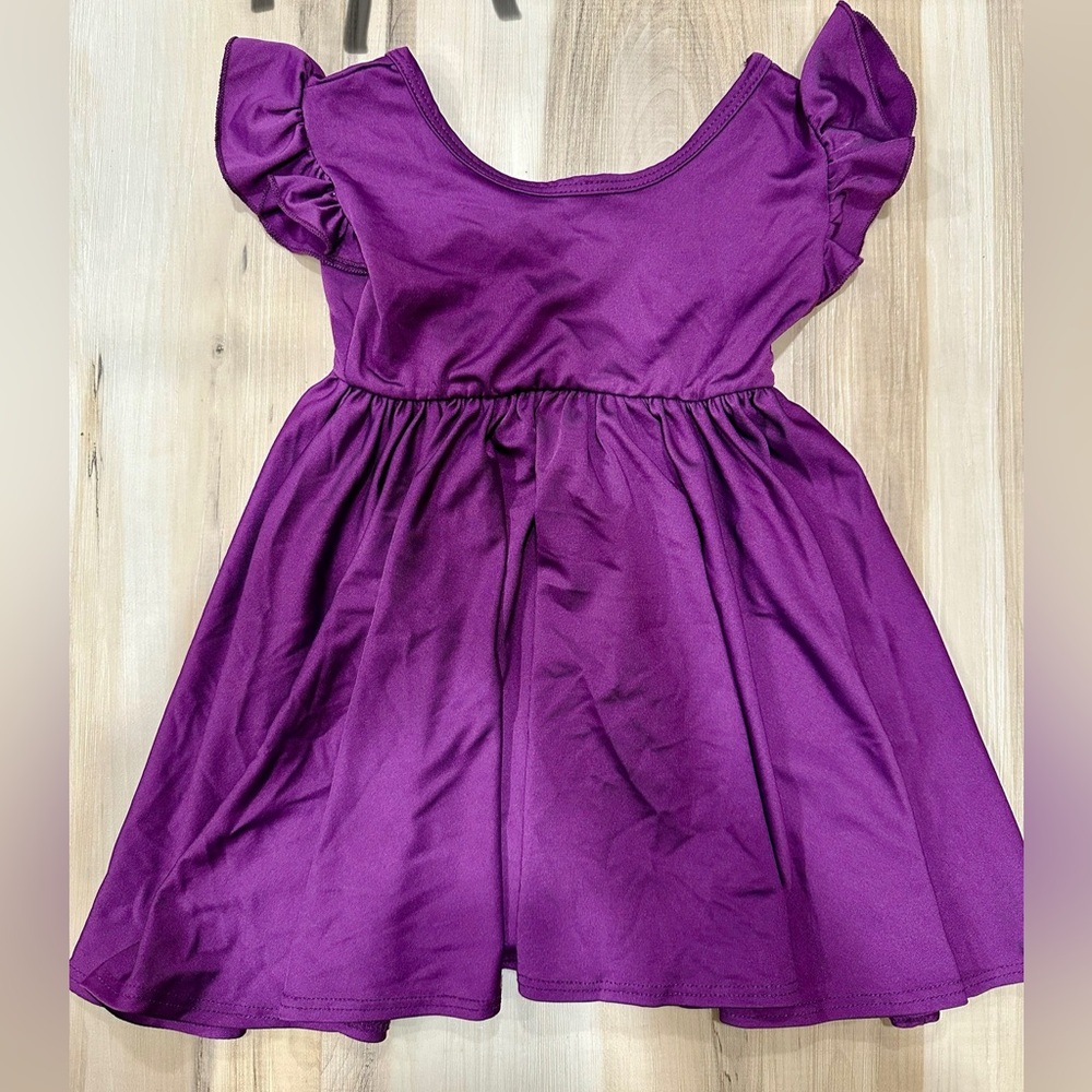 Dot dot smile purple empire dress